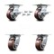 Service Caster 4 Inch Polyurethane Caster Set with Roller Bearing 4 Swivel Lock and 2 Brake SCC SCC-35S420-PPUR-SLB-BSL-2-BSL-2 - alternate 1